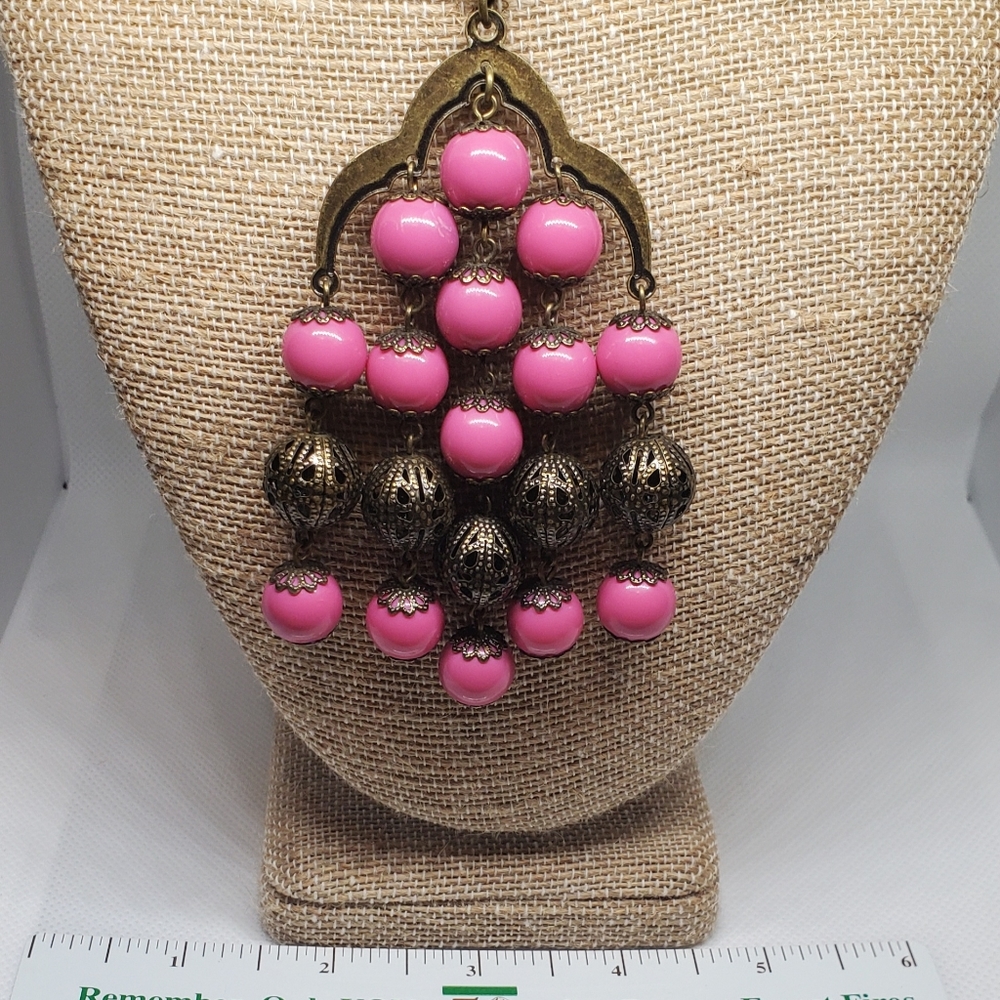 Pink  Beaded Necklace